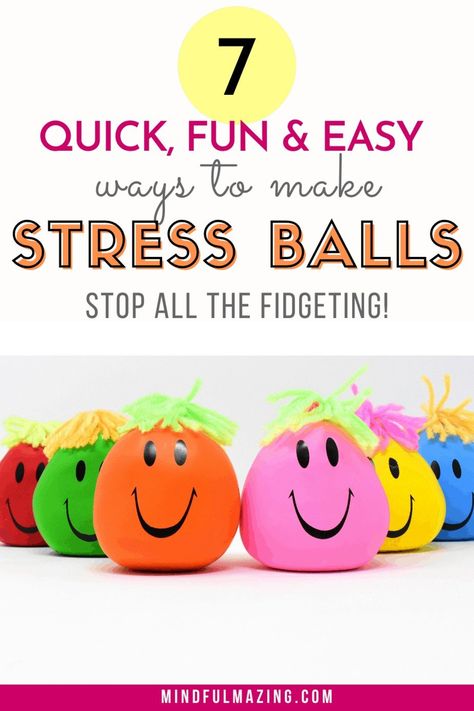 Coping Skills, Diy Stressball, Fun Summer Crafts, Calm Kids, Kids Homemade, Tension Relief, Diy Crafts For Kids Easy, How To Make Homemade, Fun Easy