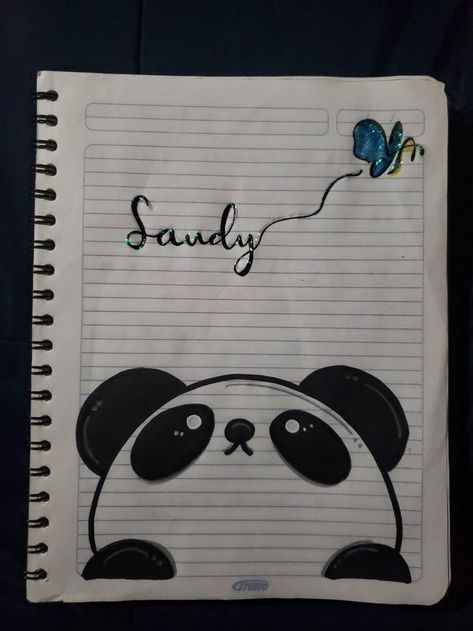 Cute Panda Sketch, Dairy Painting Ideas, Easy Meaningful Drawings, Dairy Drawing Ideas, Dairy Drawing, Panda Drawing, Cool Pencil Drawings, Meaningful Drawings, Bullet Journal Diy