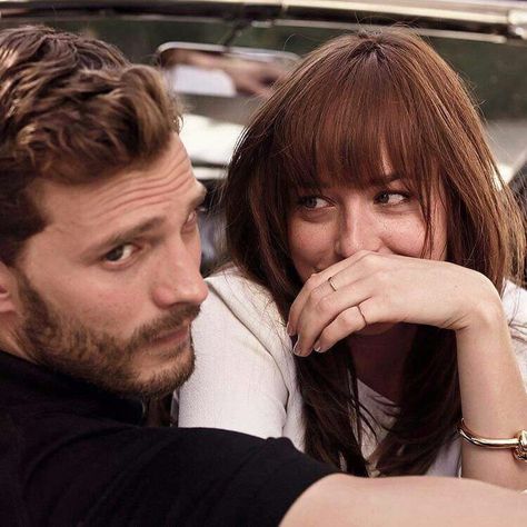 New outtake Couple Movie, Best Teen Movies, Christian Gray Fifty Shades, Anastasia Grey, Dakota Johnson Style, Fifty Shades Movie, Anastasia Steele, Cute Romance, Gray Aesthetic