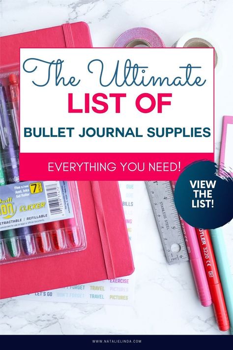 Journaling Supplies List, Organizing Accessories, Bullet Journal Supplies, Write An Email, School Supplies List, Journal Supplies, Bullet Journal School, Got Books, Bullet Journaling