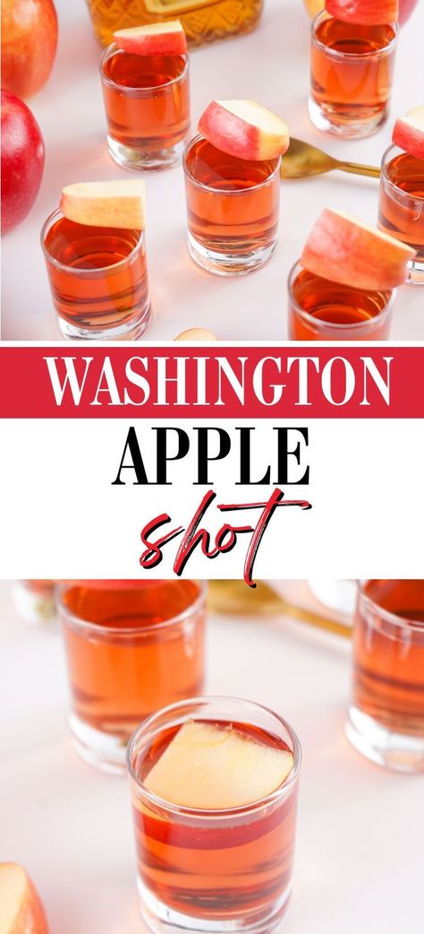 washington apple shot Fall Shots Alcohol Drink Recipes, Washington Apple Drink, Washington Apple Shot, Easy Shot Recipes, Rum Shots, Apple Shots, Washington Apple, Apple Vodka, Apple Cocktail