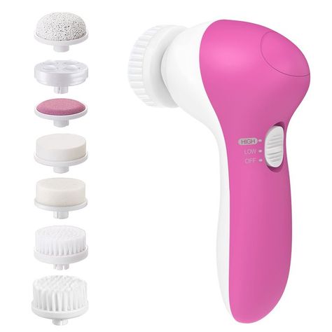 Facial Cleansing Brush Exfoliator Scrubber: Electric Spin Brush System Waterproof Face Cleanser for Gentle Exfoliation Rotati Face Washer Brush, Face Cleanser Brush, Cleanser Brush, Facial Scrubber, Facial Cleaning Brush, Diy Dresses, Face Brush Cleansing, Face Scrubber, Tone Skin