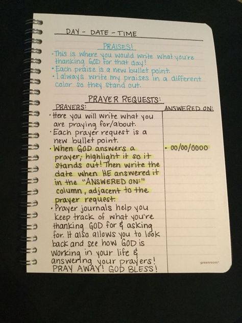 How I write in my prayer journal!  Prayer journals are great to keep a record of all that you have to be thankful for and all the prayers that God has answered. The key to a prayer journal is writing down all that you ask for and then being sure to go back when God has answered that prayer and writing that down! Use these journals in times of doubt and trial to remind you of how faithful and good God is! Studie Hacks, Prayer Closet, Scripture Reading, Prayer Times, Spend Money, Bible Study Notes, Life Quotes Love, Prayer Room, Prayer Board