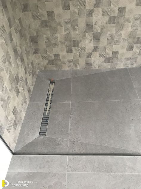 Modern Bathroom Floor Drain Design Ideas - Engineering Discoveries Modern Bathroom Floor Drain Design Ideas Wet Bathroom Ideas, Bathroom Layout Plans, Bathroom Plans, Bathroom Floor Plans, Washroom Design, Small Bathroom Makeover, Bathroom Shower Tile, Bathroom Design Decor, Bathroom Remodel Shower