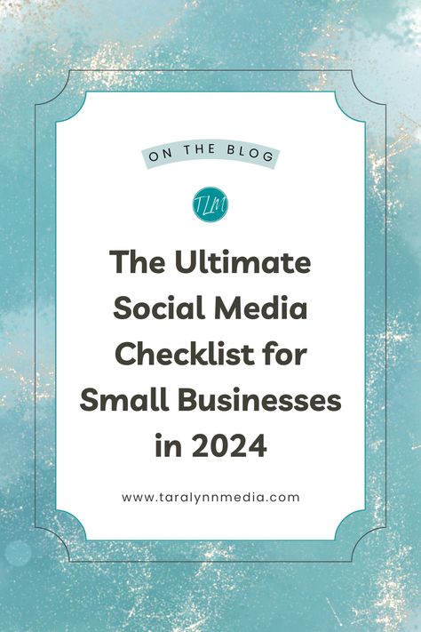 As a small business, navigating the vast landscape of social media platforms can be daunting. Here’s your ultimate social media checklist to ensure your business thrives in 2024.

#socialmedia #socialmediamanager #marketing #socialmediatips #marketingagency #digitalmarketingtips #businessowner #smallbusiness #smallbusinessowner Landscape Business, Social Media Checklist, Vast Landscape, Tara Lynn, Business Social Media, Engagement Strategies, Digital Media Marketing, Media Agency, Social Media Strategy