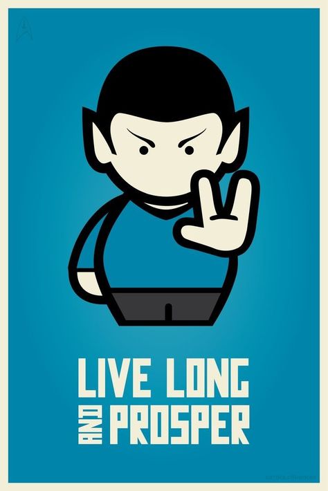 Star Trek Painting Easy, Star Trek Cartoon, Star Trek Drawings, Star Trek Birthday, Star Trek Logo, Star Trek Wallpaper, Star Trek Poster, Live Long And Prosper, Mr Spock