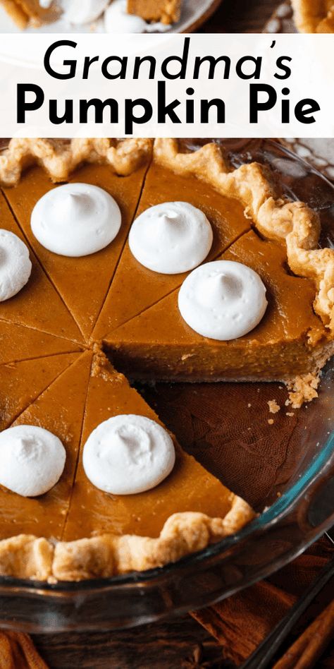 Say hello to the only pumpkin pie recipe you'll ever need! Make it with my irresistible homemade pie crust or with store-bought crust. Fair warning, once your family tries this pie, you'll be on pumpkin pie duty for family gatherings for years to come! Pumpkin Pie With Homemade Crust, Pumpkin Pie Crust Recipe Homemade, Homemade Pumpkin Pie With Real Pumpkin, Store Bought Pie Crust Recipes, Punkin Pie Recipe, Old Fashioned Pumpkin Pie Recipe, Pumpkin Pie Crust Recipe, Homemade Pumpkin Pie Recipe, Pumpkin Pie Crust