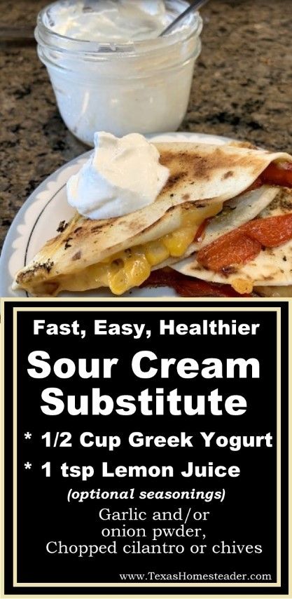 Greek Yogurt Sour Cream Recipe, Sour Cream Alternative, Greek Yogurt Sour Cream, Healthy Sour Cream, Cream Substitute, Sour Cream Uses, Sour Cream Substitute, Make Sour Cream, Homemade Sour Cream