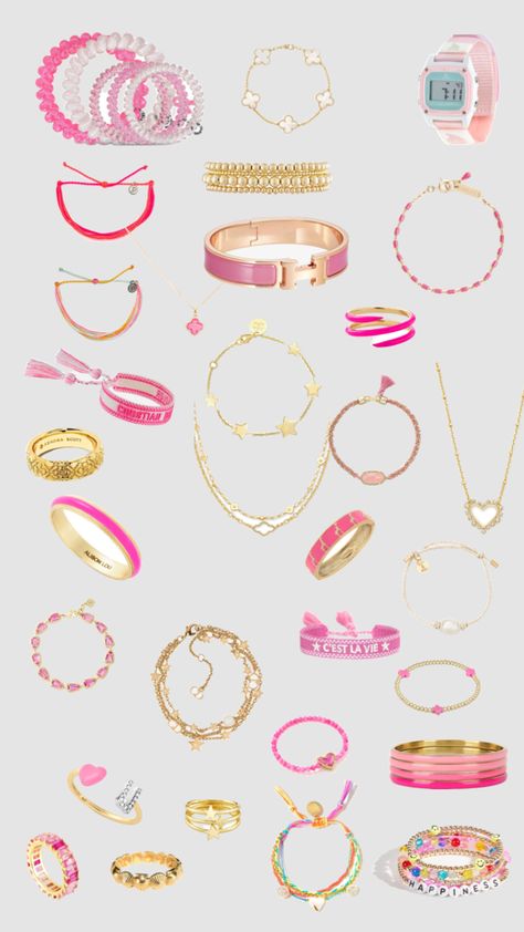 #preppy #pink #preppyjewelry #pinkjewelry #lightpink #like #followforfollow #vibes #fyppppppppppppppppppppppppppppppppppppppppppppppppppppppppp Spring Bracelets, Pink Necklaces, Bracelets Cute, Shuffles Preppy, Preppy Accessories, Dream Items, Preppy Fits, Preppy Bracelets, Surf Jewelry