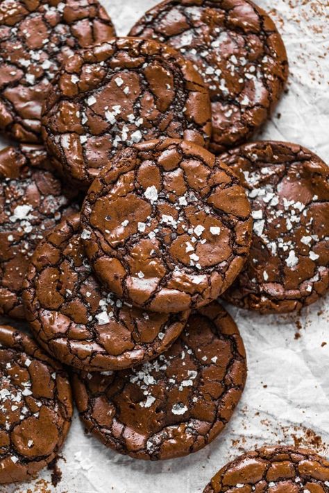 Fudgy Brownie Crinkle Cookies – MikeBakesNYC 12 Cookie Recipe, Brownie Crinkle Cookies, Chocolate Crinkle Cookie, Chocolate Crinkle, Perfect Brownies, Chocolate Crinkle Cookies, Cookie Recipes Homemade, Chocolate Crinkles, Crinkle Cookies