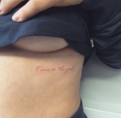 Red Ink Quote Tattoo, Red Letters Tattoo, Red Dainty Tattoos, Red Fineline Tattoo, Fine Line Red Tattoo, Red Letter Tattoo, Red Writing Tattoo, Red Script Tattoo, Red Lettering Tattoo