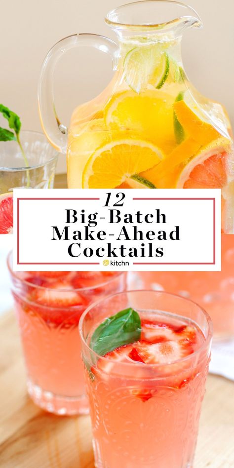 Batch Cocktail Recipe, Pitcher Drinks, Pitcher Cocktails, Ideas For Parties, Summer Drinks Alcohol, Party Drinks Alcohol, Batch Cocktails, Vodka Cocktail, Drink Tags