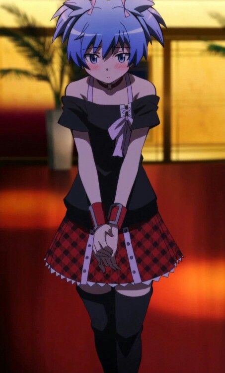 Nagisa in a dress, cutest thing ever he so looks like a girl! I actually thought that he was a girl at the start of the series, I can't believe that they actually convinced him to wear a dress though XD An Anime, Anime Character, The Story, Skirt, Red, Hair, Anime, Blue, Black