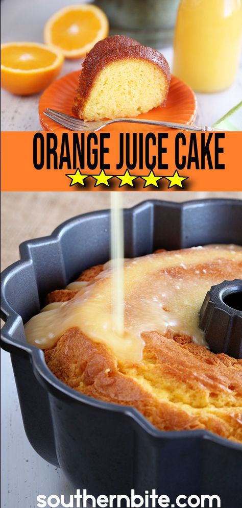 Orange Juice Cake Recipe, Dessert Orange, Orange Recipes Dessert, Orange Juice Cake, Easy Bundt Cake Recipes, Bundt Recipes, Easy Bundt Cake, Boxed Cake Mixes Recipes, Cake Mix Desserts