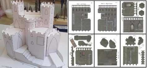 Paper Castle Template, Castle Template, Dnd Landscape, Paper Castle, Model Castle, Inverness Castle, Castle Project, Bodiam Castle, Scotland Castles