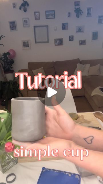 Jini | creative daydreamer on Instagram: "Today, I wanted to show you the easiest way to make a cup. 😏🥰🫶🏼

This is also how I create the base for my wavy mugs with oversized round handles that many of you love.😃

I hope this tutorial helps you, and feel free to ask me any questions!🤗🤗

Have a lot of fun diving into your own ✨pottery era!✨

Hi,🙋🏼‍♀️ 
my name is Jini, and it hasn’t been long since I discovered that we’re all capable of pottery our own food- and dishwasher-safe dishes at home. 
So, I’ve acquired all the knowledge and taught myself how to potter at home.✨🌸 

Now, I’d like to share my knowledge with you all - so follow me if you want to learn how it’s done.😃🫶🏼

#töpfern #potterytutorial #craftideas #diy #pottery #clay #claylove #töpfernmachtglücklich #claytutorial How To Make Cup With Clay, Learn How To Make Pottery, Handbuild Pottery Mugs, Diy Clay Gifts For Mom, Diy Clay Mug Ideas, Air Dry Clay Cups Diy, How To Make A Clay Cup, How To Make A Pottery Mug, How To Make A Ceramic Mug