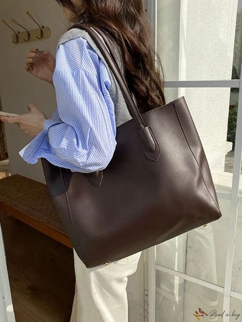 Bird in Bag - Classical and Elegant Vintage Shoulder Bag with Spacious Capacity for School and Commuting Trendy Bags Autumn 2024, Totes For College, Cute School Handbags, Women’s Work Laptop Bag, Classic Bags Woman, Classy School Bag, Bag Inspo For School, Elegant School Bags, Work Purses For Women