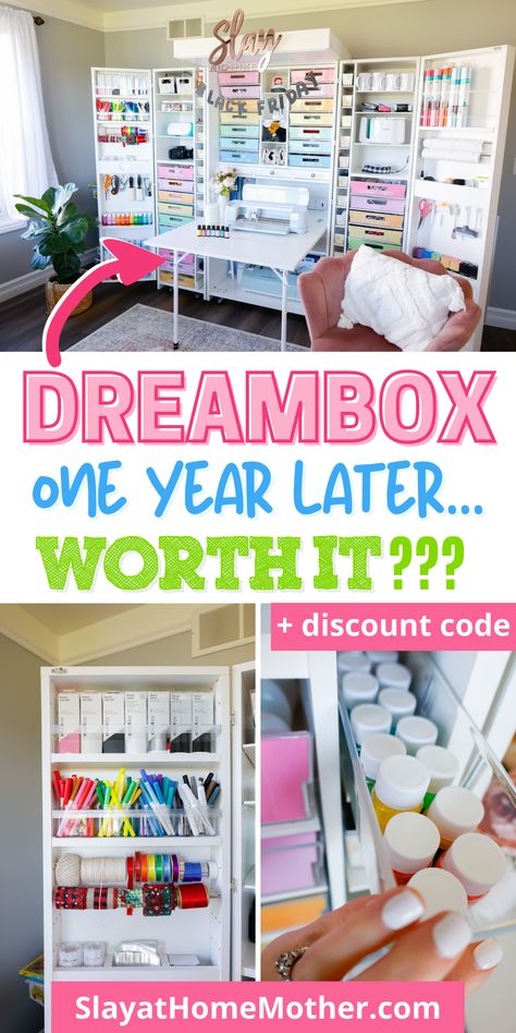 Dreambox Craft Room, Craft Room Cabinets Organization, Craft Storage Small Space Diy, Arts And Crafts Storage Cabinet, Cricut Maker Storage Ideas, Arts And Crafts Closet Organization, Crafting Cabinet Organization, Cricut Craft Cabinet, Craft Storage In Bedroom