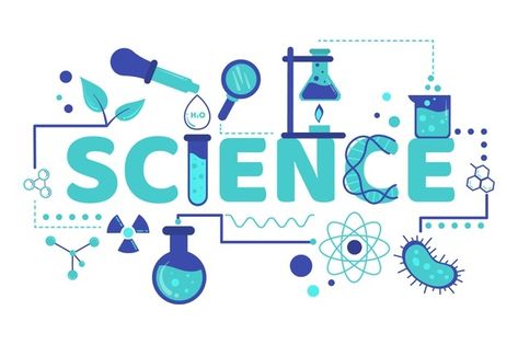 Science word illustration | Free Vector #Freepik #freevector #design #science #flat #flat-design Science Word Design, Science Subject Design, Subject Names Designs, Word Illustration, Science Subject, Science Logo, Stem School, Science Clipart, Subject Labels