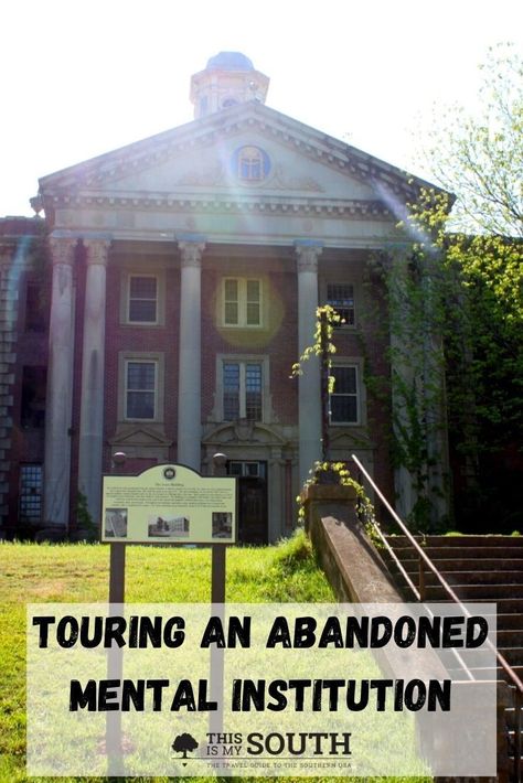 Do you like to tour old, abandoned buildings? This is My South tells of the history of Central State Hospital, Georgia's largest mental institution, and how you can tour the facility today. If you are traveling around Milledgeville, Georgia, plan a stop to tour this old building. Learn everything you need to know before touring the hospital. Milledgeville Georgia, Prison Inmates, Girls Weekend Getaway, Mental Institution, Old Abandoned Buildings, American Cemetery, Southern Travel, Romantic Weekend Getaways, Georgia Travel