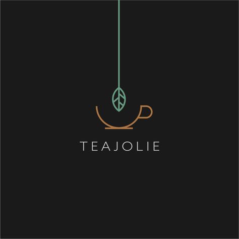 Drinks Logo Design, Tea Business Ideas, Tea Graphic, Tea Logo Design, Tea Cup Logo, Tea Branding Design, Tea Shop Branding, Logotype Typography Logo, Tea Logo Branding