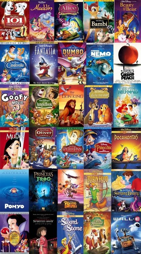 I love disney movies :) Disney Dvds, Couples Disney, Disney Movies List, Film Netflix, Images Disney, Film Disney, Princess And The Frog, Kids' Movies, Pixar Movies