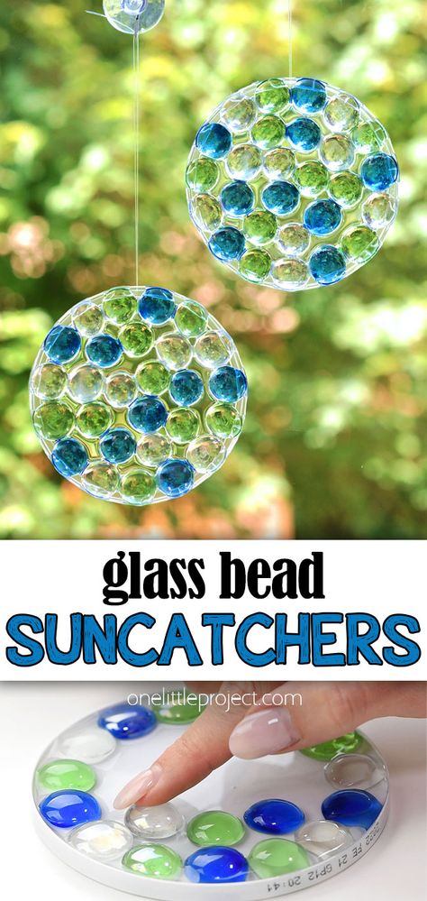 Bead Suncatchers, Kids Craft Gifts, Suncatcher Diy, Glass Bead Crafts, Diy Suncatchers, Suncatcher Craft, Diy Wind Chimes, Vbs Crafts, Summer Crafts For Kids