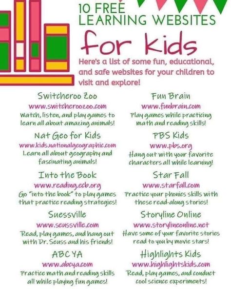 Free Learning Websites, Learning Websites For Kids, Educational Websites For Kids, Homeschool Education, Homeschool Learning, Free Homeschool, Learning Websites, School Help, Kids Learning Activities