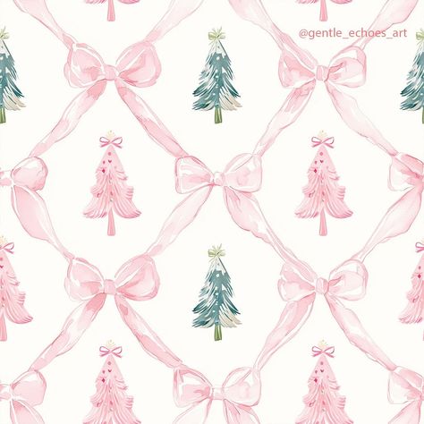 🎀🎄✨Embrace Feminine Magic This Holiday Season: Pink Christmas Collection This season, we’re embracing the gentle magic of feminine energy with our latest 🎀🎄Pink Christmas collection! Our Pink Christmas designs were born out of a love for all things dreamy and delicate. Each pink tree, each bow serves as a reminder that we can make the holidays our own—a space where femininity thrives and beauty flows effortlessly. 💕 I hope these patterns become the perfect canvas for you to craft moments of p... Pink Christmas Tree Background, Pink Coquette Christmas Wallpaper, Pink Christmas Bow, Aesthetic Christmas Prints, Pink Bow Christmas Wallpaper, Pink Winter Widgets, Pink Christmas Computer Wallpaper, Love Shack Fancy Christmas, Pink Bow Christmas