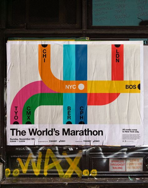 Set of Vignelli-inspired posters and stickers by @viewsourcestudio for the 2023 NYC Marathon ———————————————————— Submit your work ➡️ Link… | Instagram Marathon Design Graphics, Marathon Poster Design, Marathon Posters Ideas, Running Shirt Design, Marathon Branding, Career Poster, Marathon Design, Marathon Poster, Marathon Logo