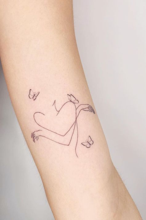 Small Tattoo About Self Love, Women Tattoos Self Love, Line Art Tattoos Self Love, Pretty Tattoos Ideas, Tattoos Representing Self Love, Tattoo Designs For Healing, Tattoo About Loving Yourself, Self Love Inspired Tattoos, Tattoo Designs Self Love