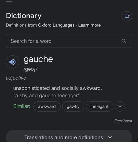 Dictionary Definitions, Socially Awkward, Learning Languages