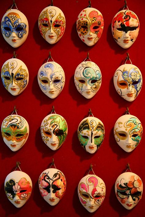 Venice Carnival Masks | Roland Wich | Flickr Masskara Festival, Mask Face Paint, Painted Mask, Venice Carnival Costumes, Venice Mask, Venetian Masquerade Masks, Venetian Carnival Masks, Ceramic Mask, Mask Painting