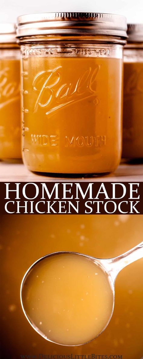 Easy Homemade Soups, Homemade Stock, Chicken Stock Recipe, Baking Techniques, Chicken On A Stick, Vegetable Scraps, Kitchen Basics, Homemade Chicken Stock, Homemade Ideas