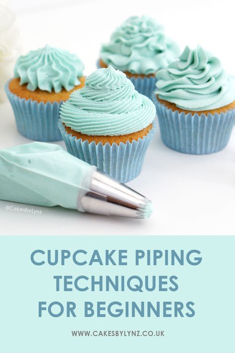 Cupcake Piping Techniques for Beginners Easy Icing Cupcakes, Piping Tips For Cupcakes Frosting Techniques, What Piping Tips Do What, Easy Decorated Cupcakes Simple, Frosting Swirl Techniques, Iced Cupcakes Ideas, Buttercream Piping Techniques Cupcakes, Easy Piping Cupcakes, Piping Icing On Cupcakes