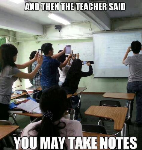 You may now take notes... Back To School Funny, Technology Humor, Back To School Pictures, Kids Part, Teacher Memes, Quotes Thoughts, Class Room, School Memes, School Pictures