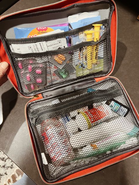 First Aid Kit, Car First Aid Kit, Travel, Aid for Travel Mini First Aid Kit Aesthetic, Med Kit Aesthetic, First Aid Kit For Camping, Car First Aid Kit Checklist, Humanitarian Aid Aesthetic, Aid Kit Aesthetic, First Aid Aesthetic, First Aid Kit Aesthetic, Cute First Aid Kit