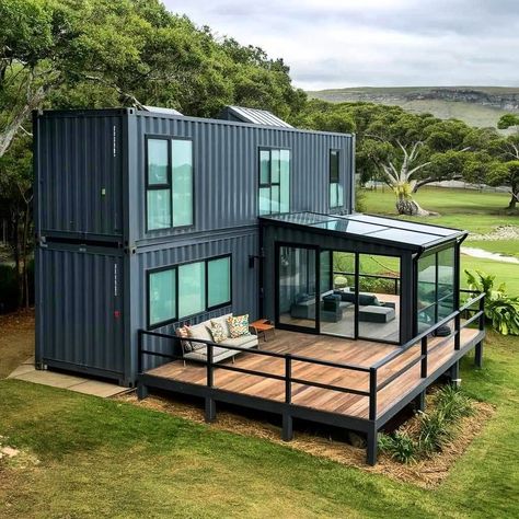 CONTAINER HOME INSPO | DESIGNS | Check Out The Step-by-Step Instructed Container Home Plans included in our E-Book-> Link available in @containerhomesdaily Bio🧨 - - This… | Instagram Container Houses, Container Home Plans, Sea Container Homes, Container Conversions, Shipping Container Home Designs, Small Tiny House, Container Cabin, Shipping Container House Plans, Container Buildings