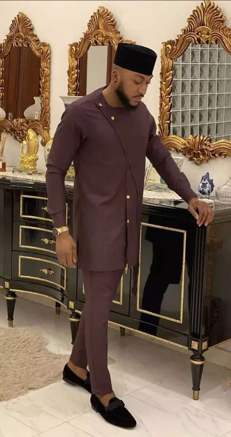 2023 Latest Men Senator Styles for Weddings - 9JAINFORMED Brown African Wear For Men, Men Senator Styles, Men Senator, African Suits, Groomsmen Outfit, Latest African Wear For Men, Mens Traditional Wear, African Men Clothing, African Wear For Men