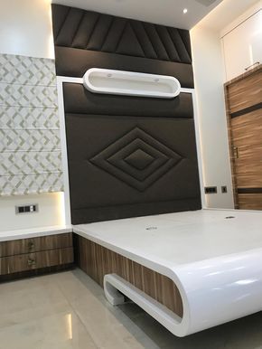 Beautiful Bed Designs, Bed Back Design, Box Bed Design, Double Bed Designs, Bedroom Cupboard Designs, Modern Bedroom Interior, Luxury Bedroom Design, Bed Design Modern, Bedroom False Ceiling Design