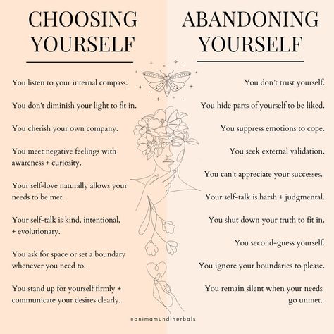 Self-abandonment is a destructive (and sadly common) habit that includes ignoring our own needs and emotions, and hiding parts of ourself to get approval of others. When we abandon ourselves, we often do so because we are afraid of others will not accept us as we are. Many of us experience this ongoing, and it can honestly very damaging to our precious energy. When we’re caught in the self abandonment cycles, we have a hard time recognizing what our emotions and physical needs even are. We can