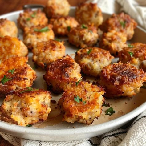 Hashbrown Bites, Sausage Bites, Potato Appetizers, Sausage Hash, Frozen Hashbrowns, Homemade Toffee, Crispy Hashbrowns, Pork Salad, Mom Of Three