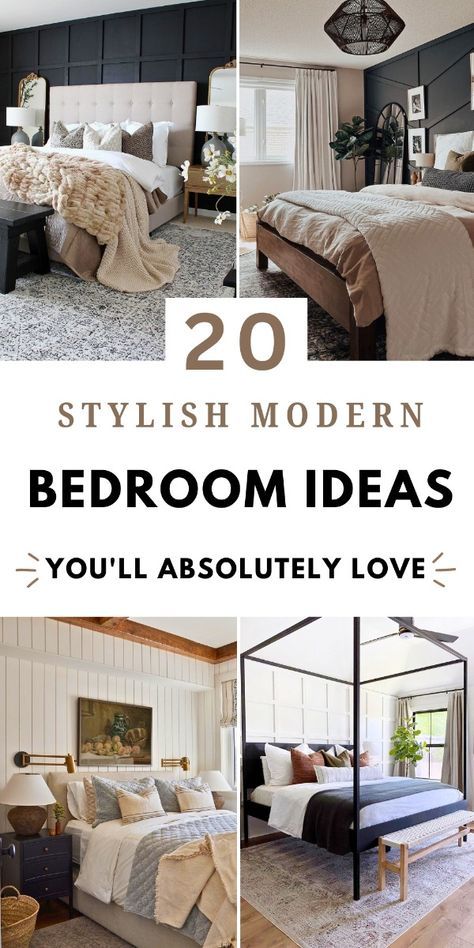 Discover the latest trends in modern bedroom designs! From elegant furnishings to minimalist accents, these ideas will help you create a beautiful and cozy retreat. Get inspired for your next home makeover! #InteriorDesign #ModernStyle Bedroom Ideas For Big Rooms Cozy, Modern Bedroom Ideas For Women, Bedroom Decoration Ideas, Modern Bedroom Ideas, Bedroom Hacks, Modern Luxury Bedroom, Bedroom Decor Cozy, Gorgeous Bedrooms, Modern Bedroom Decor