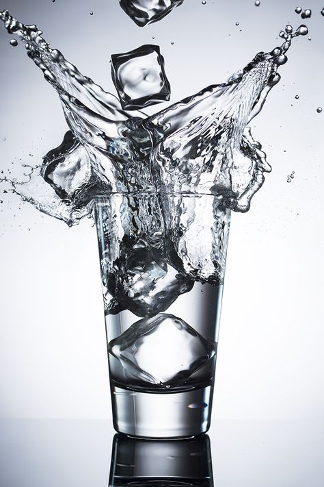 How to Light a Glass for Great Splash Photography via @SLRLounge Water, Glass, Water Splashing, Splash Photography, Glass Of Water, Ice Cubes, Ice Cube, Still Life, Abstract Artwork