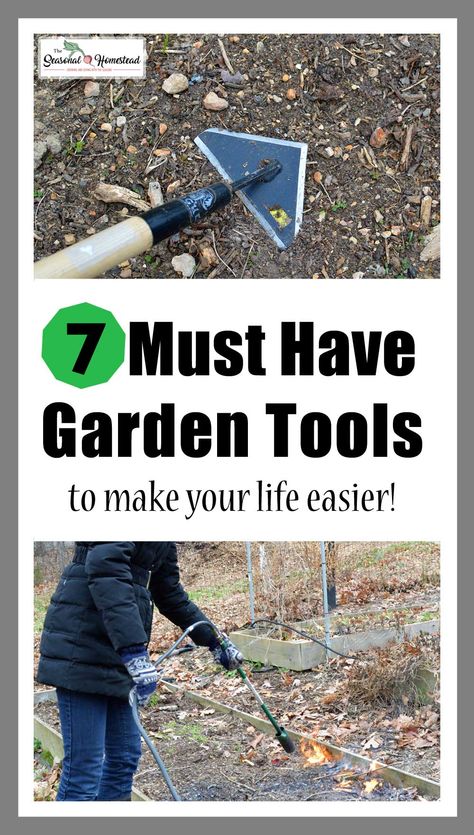 7 Must Have Garden Tools to Make Your Life Easier - The Seasonal Homestead Seasonal Homestead, Simple Desert, Garden Gadgets, Best Garden Tools, Wood Cabin, Landscaping Tools, Planting Tools, Gardening Gear, Yard Tools