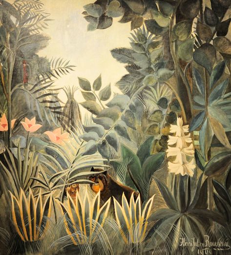 https://flic.kr/p/8d3Njg | Henri Rousseau - The Equatorial Jungle at National Art Gallery Washington, DC | Henri Rousseau - The Equatorial Jungle, 1909 Henri Rousseau Paintings, Rousseau Art, Masterpiece Painting, Jungle Painting, Jungle Scene, Jungle Wall, French Paintings, Jungle Art, Painting Picture