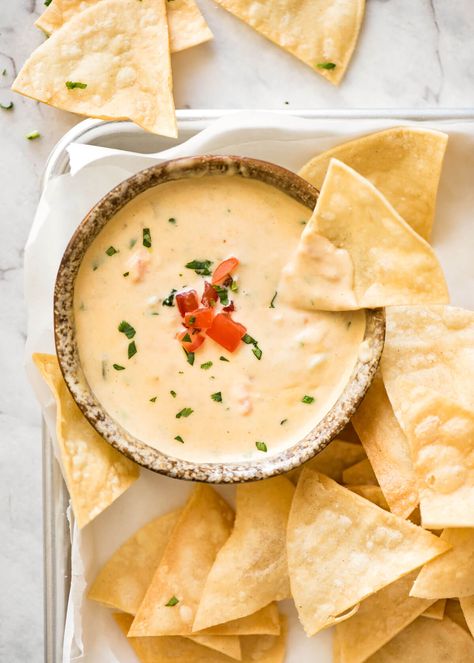 Poblano Queso, Queso Dip Mexican, Chicken Poblano, Cheese Dip Mexican, Chips And Dip, Queso Recipe, Recipetin Eats, Queso Dip, Mexican Cheese