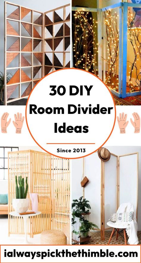 30 Cheap DIY Room Divider Ideas: How to Make a Room Divider Movable Room Divider Ideas, Build Room Divider, Diy Wall Separator, Tapestry Room Divider, Ikea Room Dividers, Room Divider Diy Free Standing, Diy Room Seperator Ideas, Small Space Room Divider, Simple Room Divider Ideas