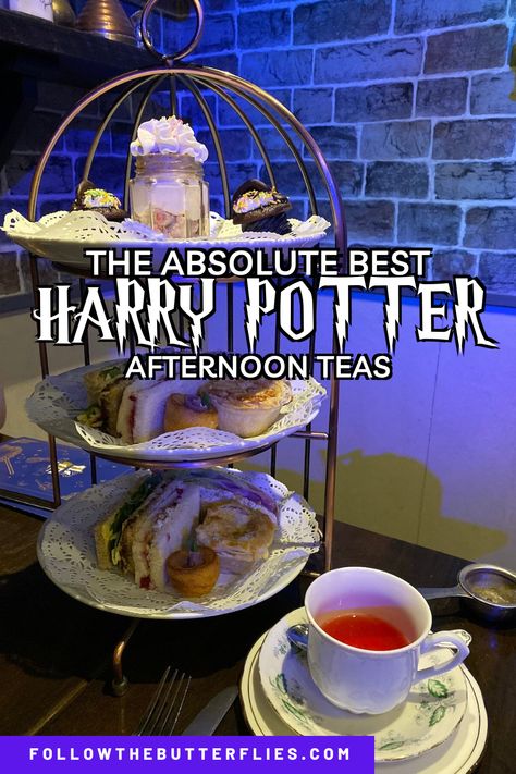 Harry Potter Breakfast Ideas, Themed Afternoon Tea, Harry Potter Afternoon Tea Ideas, Harry Potter Brunch Ideas, Harry Potter World Food, Harry Potter Brunch, Honeydukes Trunk Or Treat, Harry Potter Afternoon Tea, Food From Harry Potter Movies