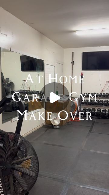 158 comments | Lisa on Instagram: "Here it is, the home gym of my dreams ✨   This is located in our garage, we have a 3 car garage but it is tandem style so one side is 2 car lengths deep, so we made the back car slot our gym! It is the perfect size for what we need it for and I am absolutely obsessed with it now! Jake and I both have a love for fitness and working out, and I am thankful we can do it right here at home, and it look pretty now too 🔥  Don’t forget to LIKE, COMMENT, SAVE, FOLLOW, & SHARE with a friend @ourTXnest It’s a great way to make sure you never miss when I make a post 🫶🏻  Modern Home Home Decor  Home Account  Moody Paint Garage Garage Gym  Home Gym  #budgetfriendlydecor #affordablehomedecor #dailyreels #homeinspo #stylewithme #interiorinspiration #pocketsofmyhome #r Gym And Garage Combo, Two Car Garage Gym, Tandem Garage Gym, Uk Garage Gym, 10x10 Home Gym Layout, 2 Car Garage Ideas Interior, 1 Car Garage Gym, Garage Home Gym Ideas, Moody Home Gym